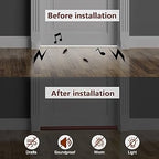 Brown 36 inch door bottom seal strip for blocking dust, drafts, insects, and AC air leakage